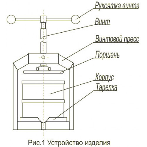 Чертеж пресса для сока