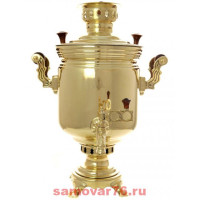 Самовар жаровый, 5 литров "банка", латунь