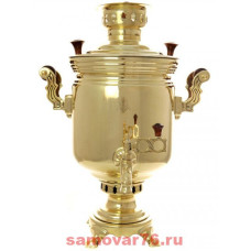 Самовар жаровый, 5 литров "банка", латунь